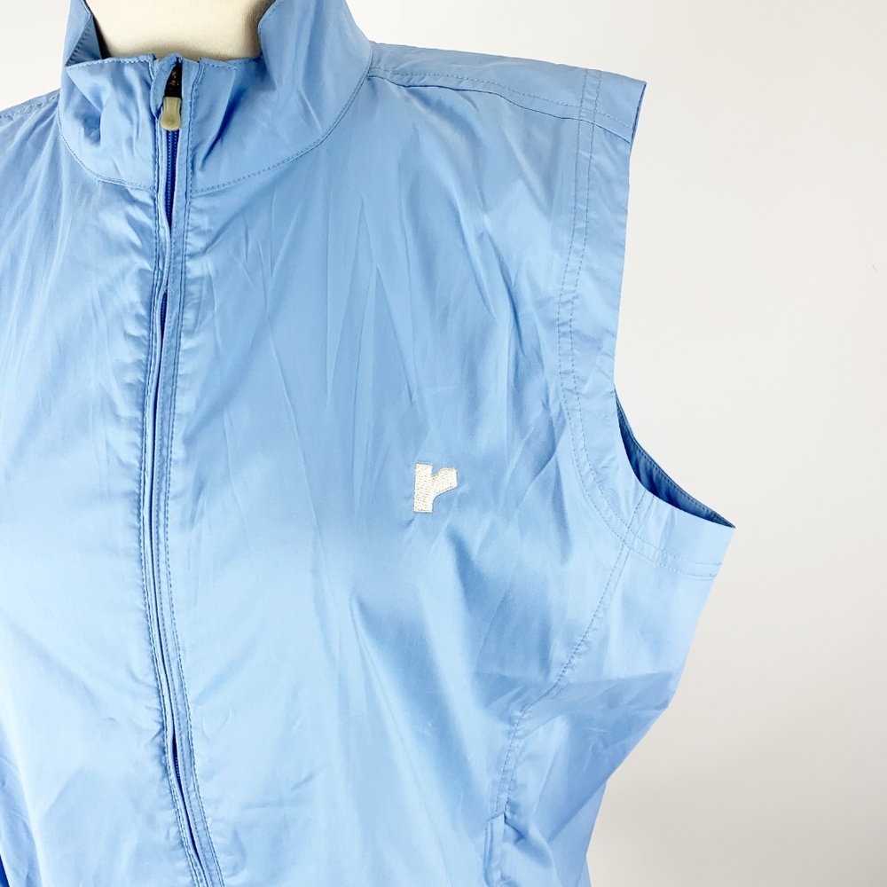 Adidas R Blue Rain Proof Vest Lined Weather Zipper - Picture 3 of 5